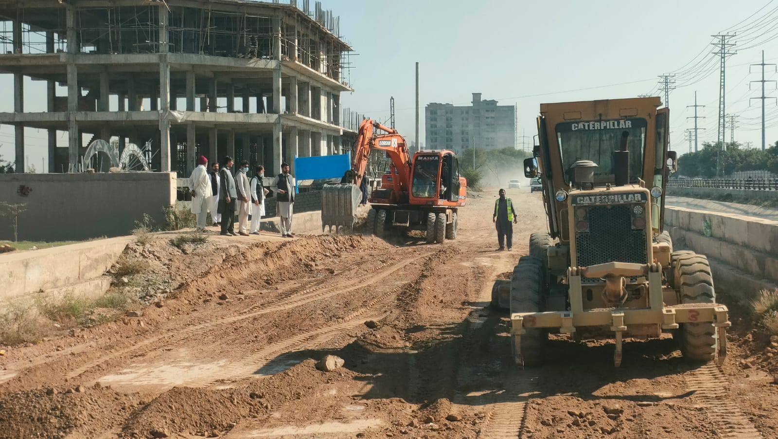 The improvement and rehabilitation work on the Nasir Bagh Canal Petrol Road